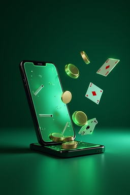 Smartphone mit Casino-App